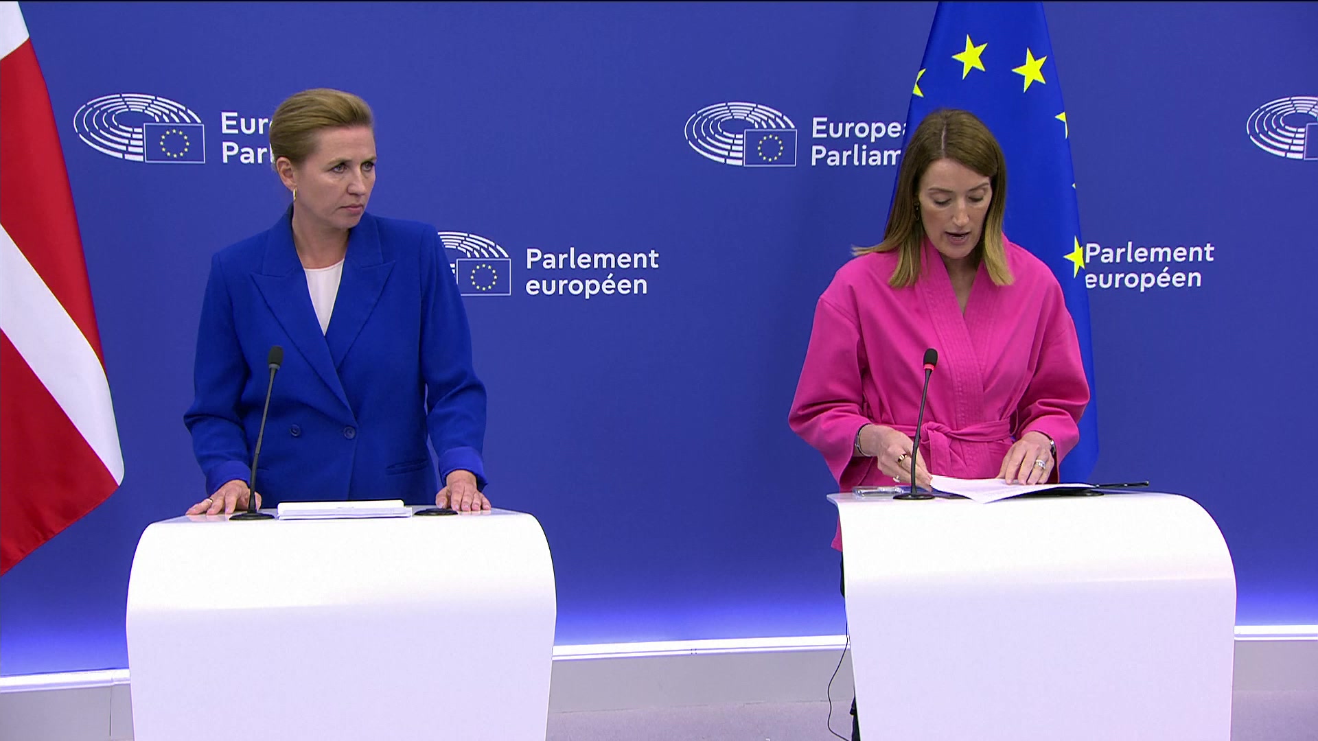 Press conference by Roberta METSOLA, EP President, and Mette FREDERIKSEN, Danish Prime Minister, following the presentation of activities of the Danish Presidency